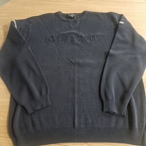 Vintage Marithe Francois Girbaud Navy Crewneck Sweater with Tonal Logo